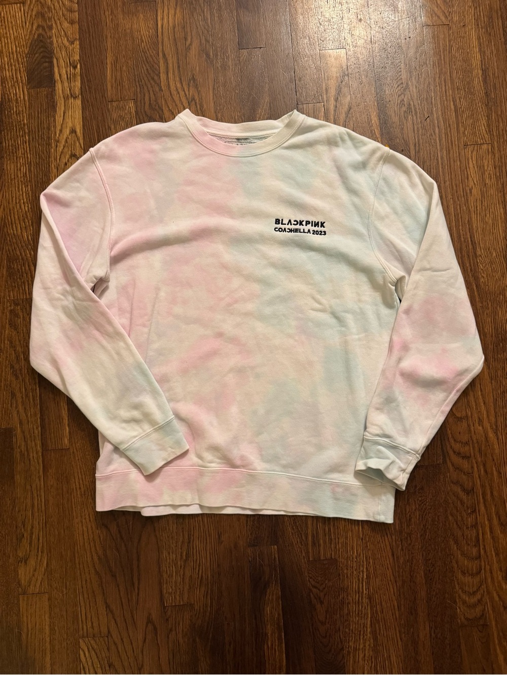 Black pink Coachella 2023 tie dye sweatshirt size large